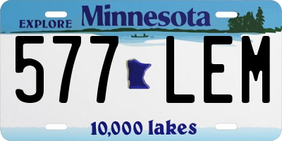 MN license plate 577LEM