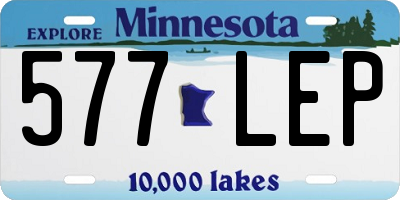 MN license plate 577LEP