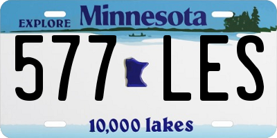 MN license plate 577LES