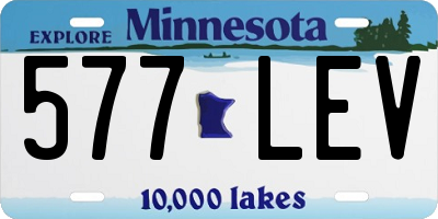 MN license plate 577LEV