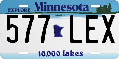 MN license plate 577LEX