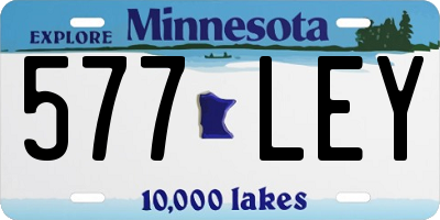 MN license plate 577LEY