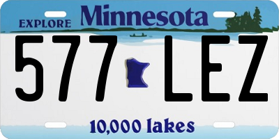 MN license plate 577LEZ