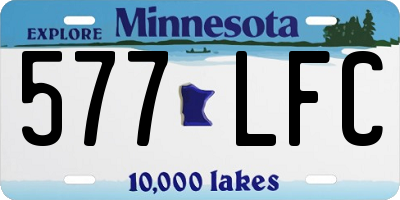 MN license plate 577LFC