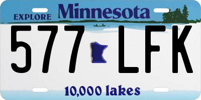 MN license plate 577LFK