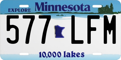 MN license plate 577LFM
