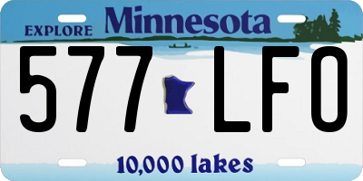 MN license plate 577LFO