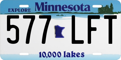 MN license plate 577LFT