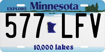 MN license plate 577LFV