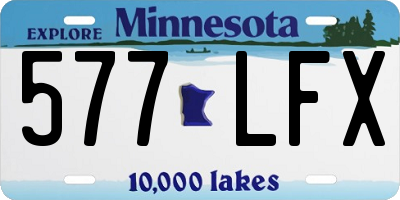 MN license plate 577LFX