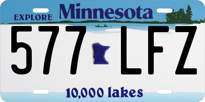 MN license plate 577LFZ