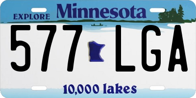 MN license plate 577LGA