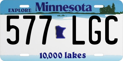 MN license plate 577LGC