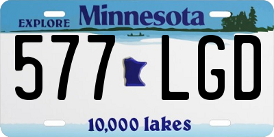 MN license plate 577LGD