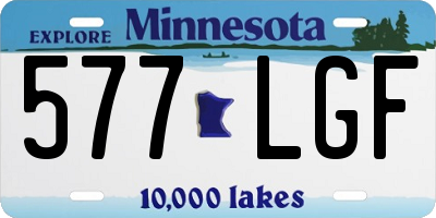 MN license plate 577LGF