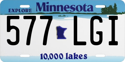 MN license plate 577LGI