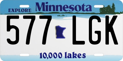 MN license plate 577LGK