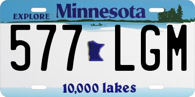 MN license plate 577LGM
