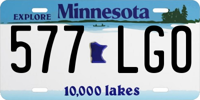 MN license plate 577LGO