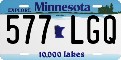MN license plate 577LGQ