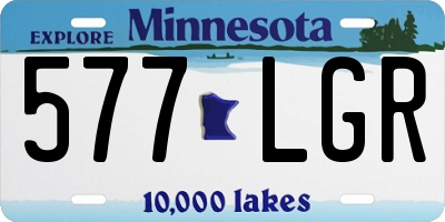 MN license plate 577LGR