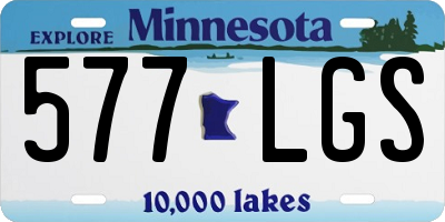 MN license plate 577LGS