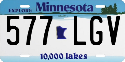 MN license plate 577LGV