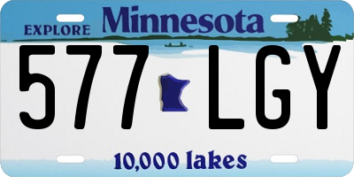 MN license plate 577LGY