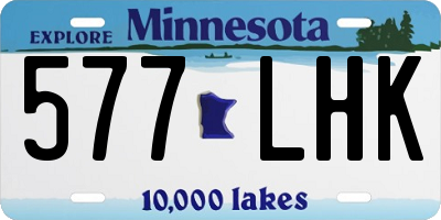 MN license plate 577LHK