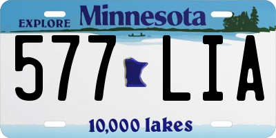 MN license plate 577LIA
