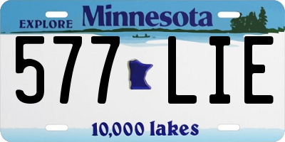 MN license plate 577LIE