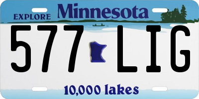 MN license plate 577LIG