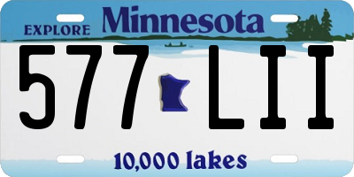 MN license plate 577LII