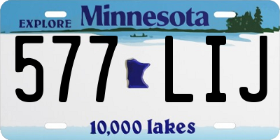 MN license plate 577LIJ