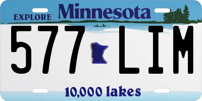MN license plate 577LIM