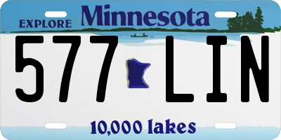 MN license plate 577LIN