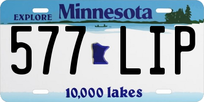 MN license plate 577LIP