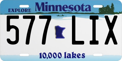 MN license plate 577LIX