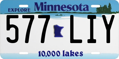 MN license plate 577LIY