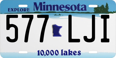 MN license plate 577LJI