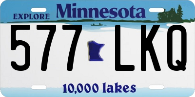 MN license plate 577LKQ