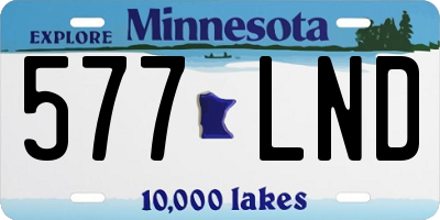 MN license plate 577LND