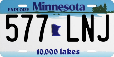 MN license plate 577LNJ