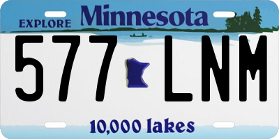 MN license plate 577LNM