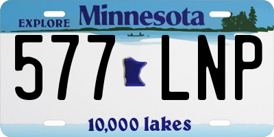 MN license plate 577LNP
