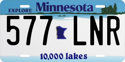 MN license plate 577LNR
