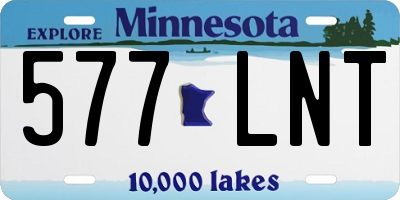 MN license plate 577LNT
