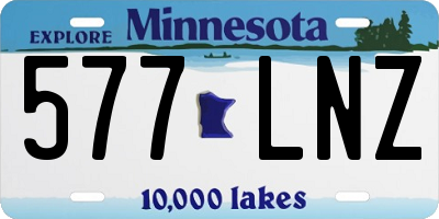 MN license plate 577LNZ