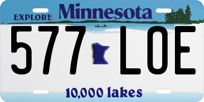 MN license plate 577LOE