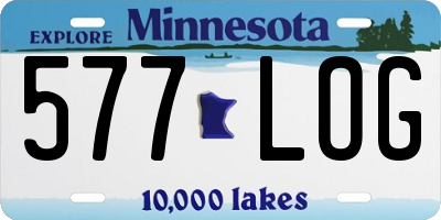 MN license plate 577LOG